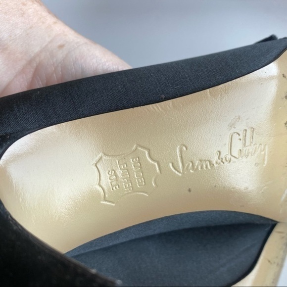 Sam and Libby • Ever After Black Satin Buckle Heels - Picture 8 of 8